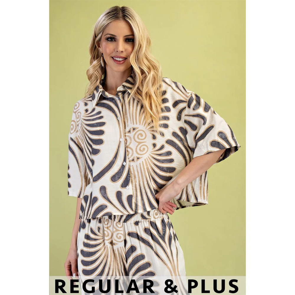 TG1649 LG Gigio Print Top Various Sizes